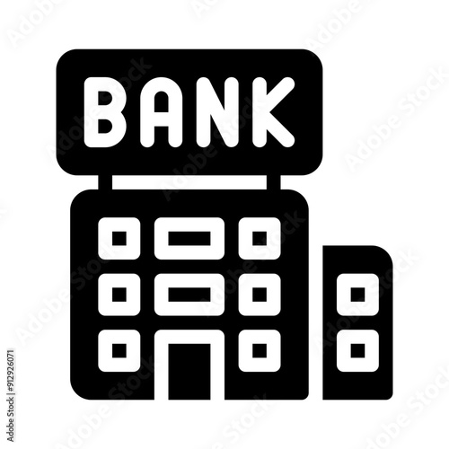 bank glyph icon