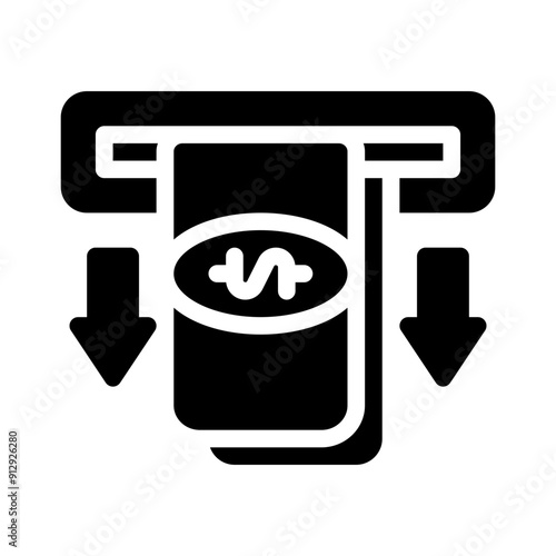 withdrawal glyph icon