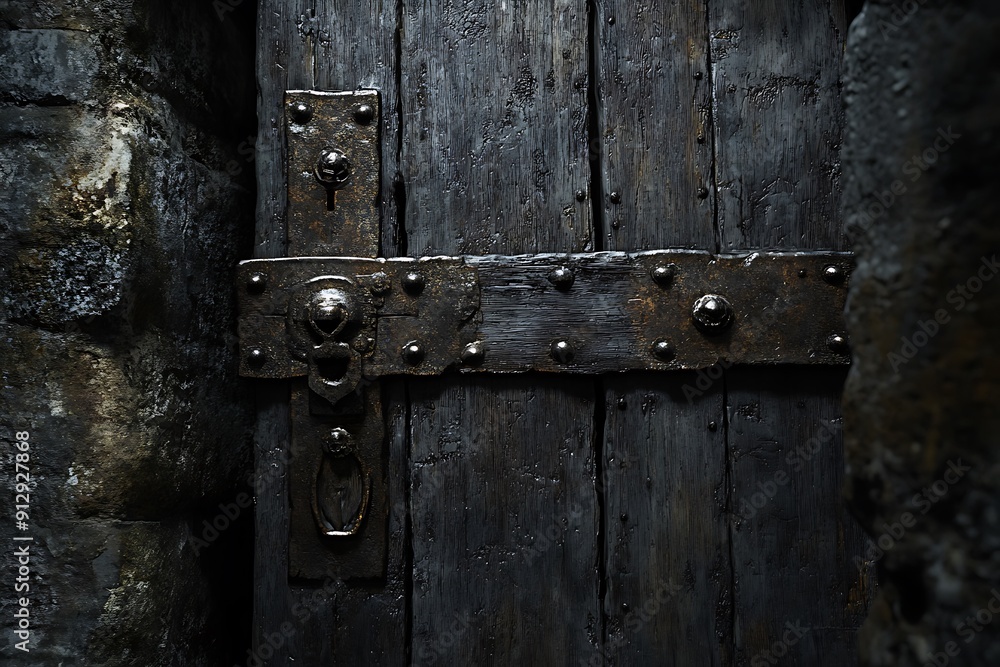 Medieval door, dungeon door Medieval door, dungeon door