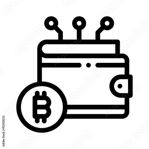 cryptocurrency line icon