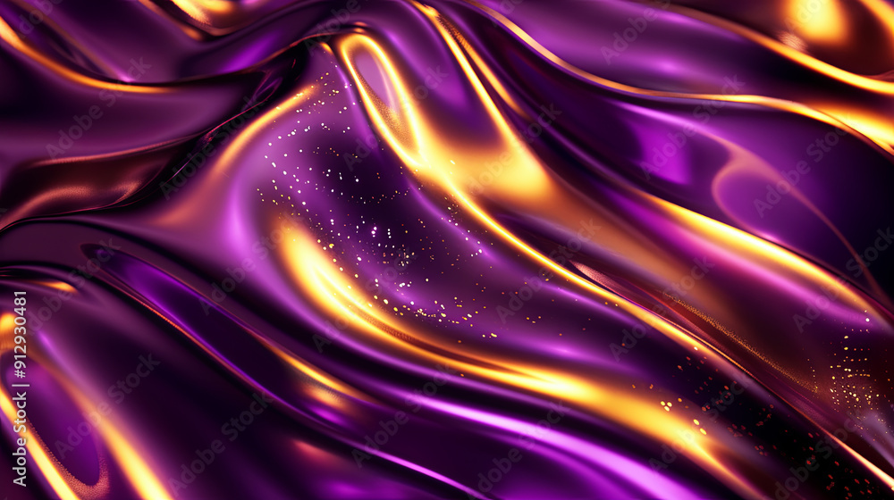 Abstract purple and gold background luxury elegant smooth wave flowing liquid golden sparkle dust particles glitter abstract flow texture dynamic luxurious purple background Abstract purple and gold background luxury elegant smooth wave flowing liquid golden sparkle dust particles glitter abstract flow texture dynamic luxurious purple background