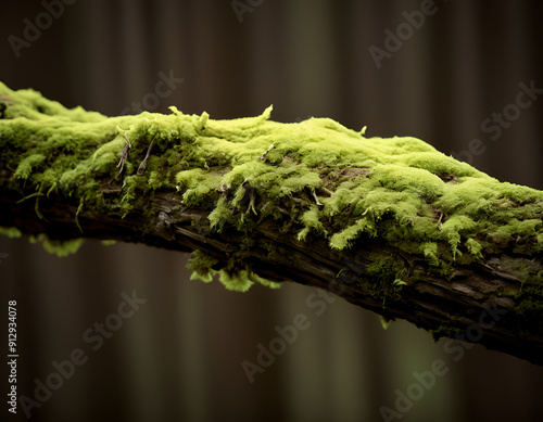 green moss on the wall, green moss on the roof, green moss on a wooden fence