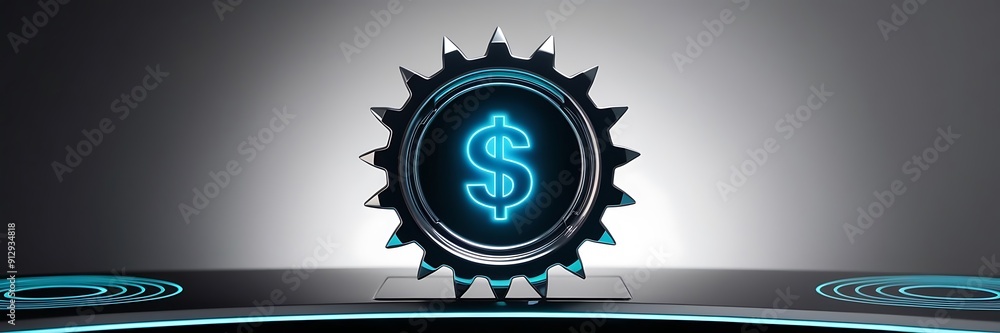 dollar symbol connected by digital lines, representing the intersection of technology and finance dollar symbol connected by digital lines, representing the intersection of technology and finance