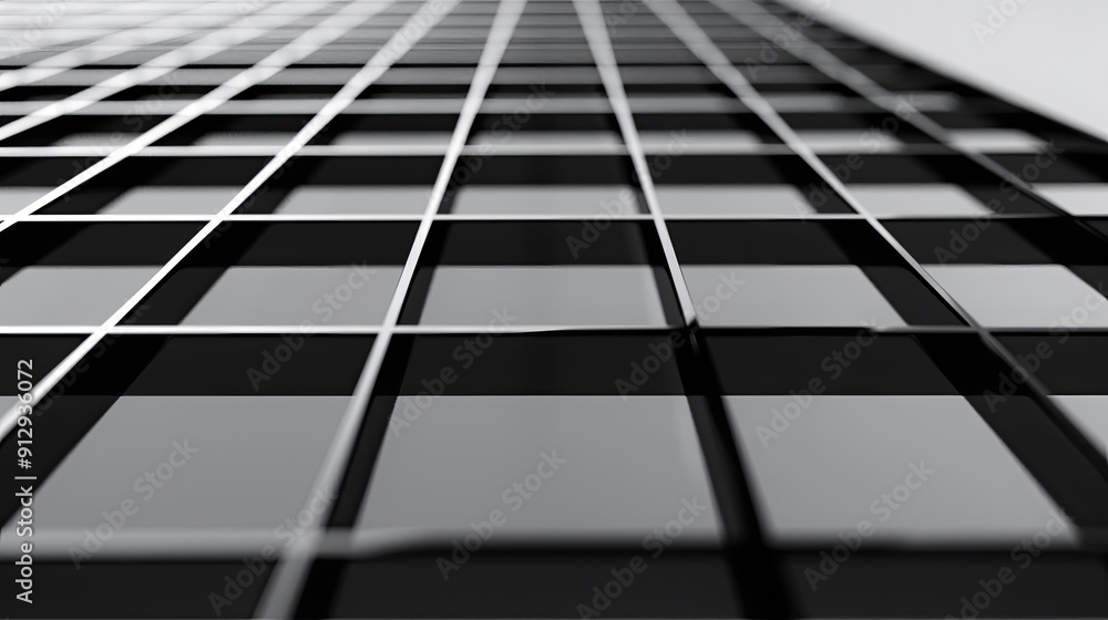 Abstract background of grid pattern perspective view black and white design architecture construction modern building facade geometric urban city skyscraper office blocks Abstract background of grid pattern perspective view black and white design architecture construction modern building facade geometric urban city skyscraper office blocks