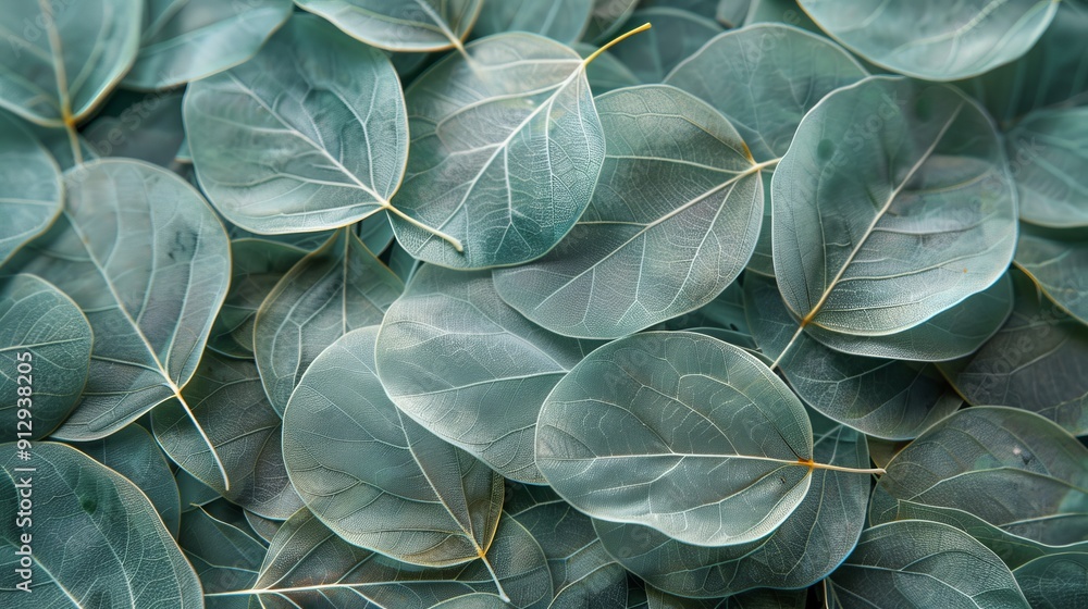 Fototapeta premium Close-up view reveals intricate details of delicate leaves.