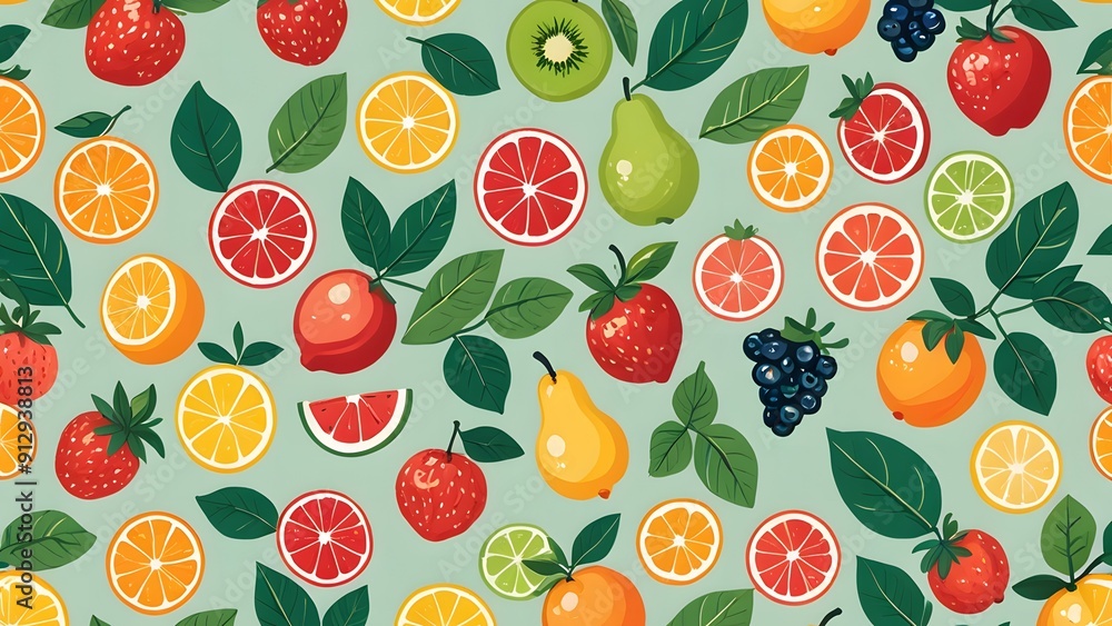 Seamless pattern with fruits Seamless pattern with fruits