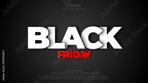Black Friday text style, editable text Black Friday style theme