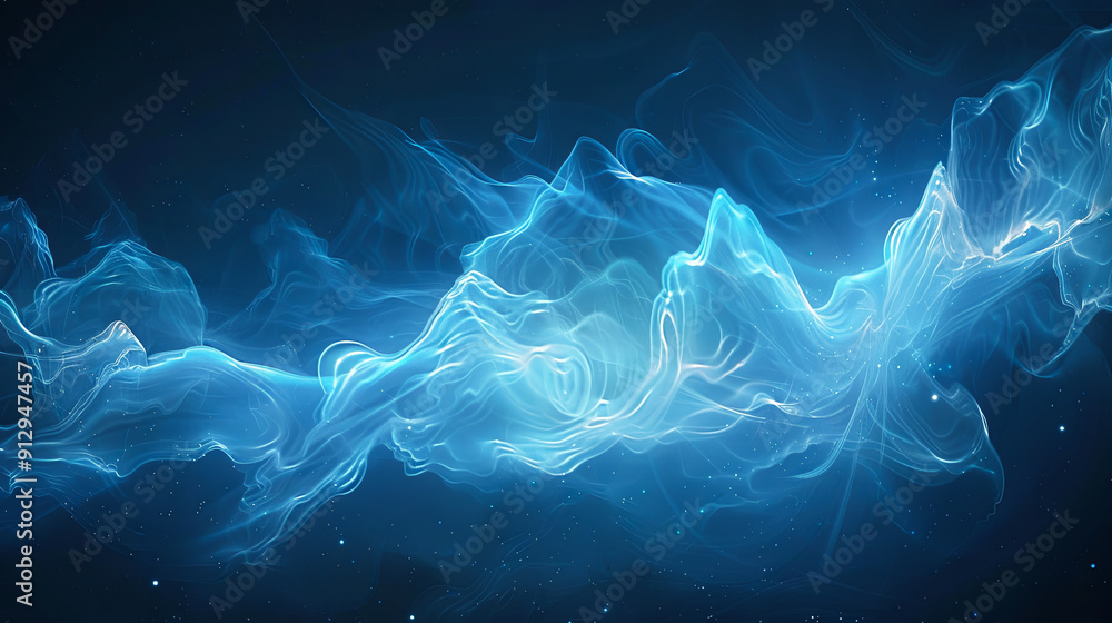 Abstract blue wave background with light particles digital art futuristic illustration technology concept flow energy design science motion effect wallpaper backdrop modern dynamic Abstract blue wave background with light particles digital art futuristic illustration technology concept flow energy design science motion effect wallpaper backdrop modern dynamic