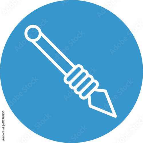 Spear Vector Line White Circles Multicolors