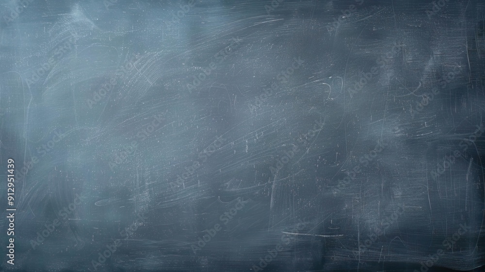 Naklejka premium Dark blue chalkboard background with subtle texture.