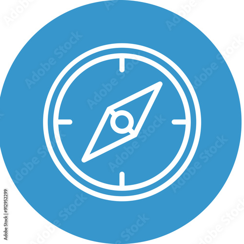 Compass Vector Line White Circles Multicolors