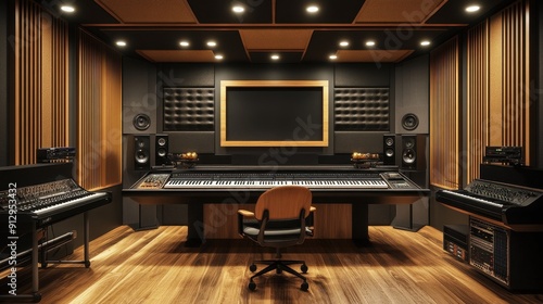 Modern music studio 