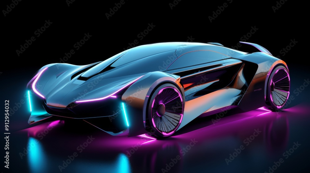 Innovative car futuristic concept vehicle Innovative car futuristic concept vehicle