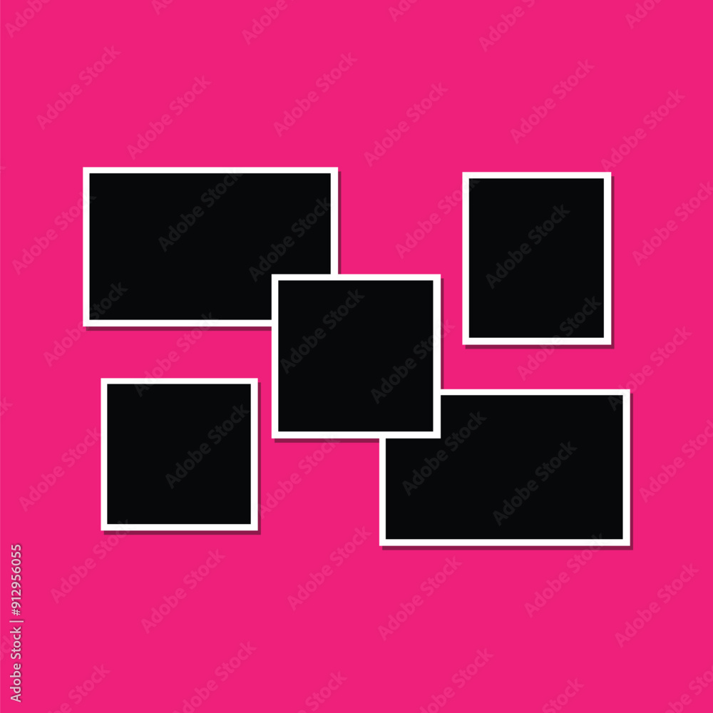 collage photo frames flat design collage photo frames flat design