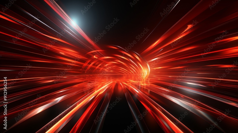 Obraz premium Abstract colorful waves on a dark background.