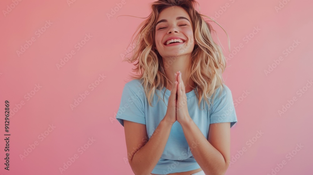 The happy smiling woman The happy smiling woman