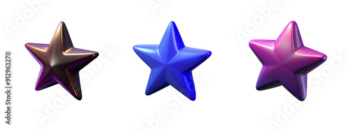 Bright Shining Star on Transparent Background