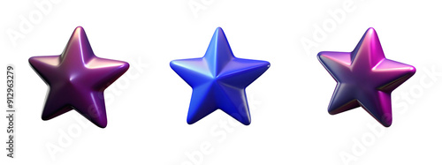 Bright Shining Star on Transparent Background