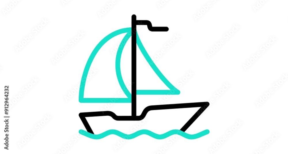 ship on a blue background ship on a blue background