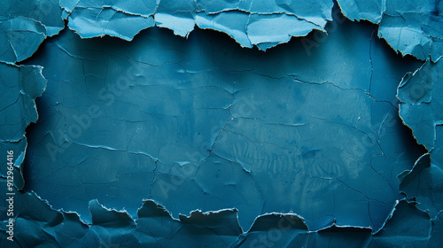 Wallpaper Mural Vintage Blue Cardboard with Ripped Edges, Creases, and a Damaged Texture, Ideal for Enclosed Designs and Creative Copy Space Torontodigital.ca