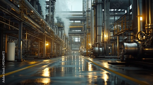 Internal promotional images of advanced petrochemical industry factories, photo