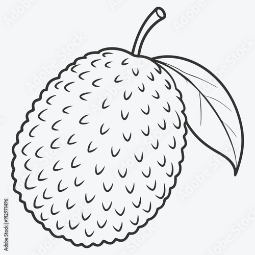 Принти на полотні Stunning Jackfruit Line Art Collection