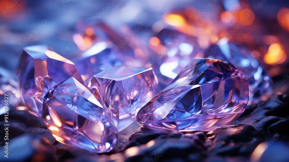 Spectacular crystal formations in vibrant light. Spectacular crystal formations in vibrant light.