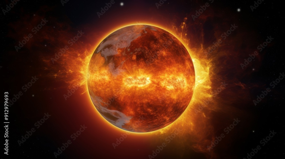 Fiery planets and cosmic explosions. Fiery planets and cosmic explosions.