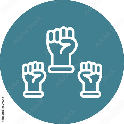 Protest Vector Line White Circles Multicolors