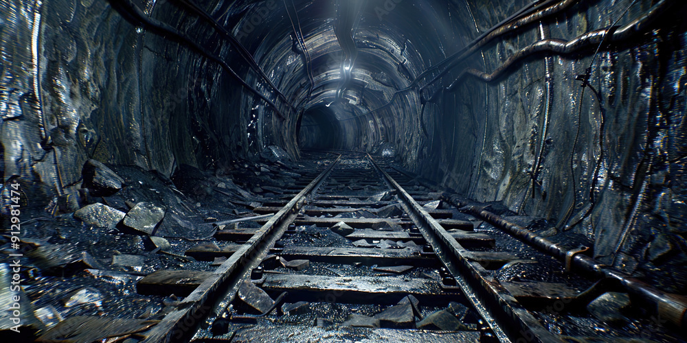 Naklejka premium Beautiful tunnel background