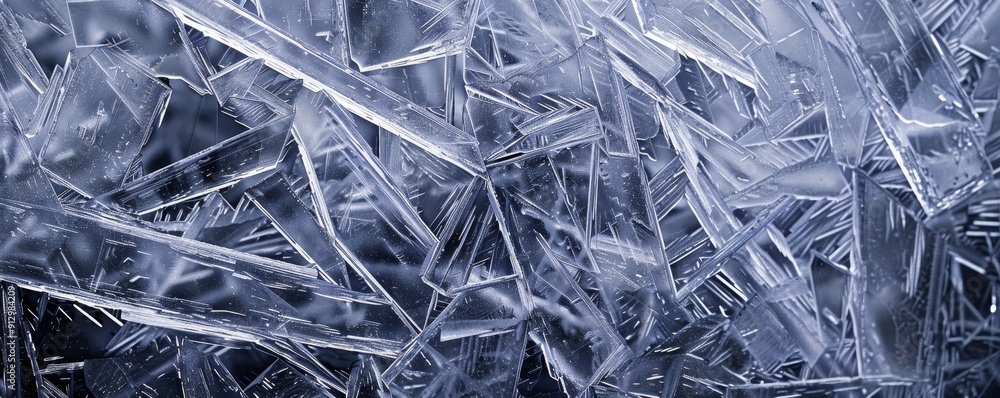 Frozen Abstract Blue Ice Crystals, Close-up, Texture, Winter, Nature, Ice, Frost Frozen Abstract Blue Ice Crystals, Close-up, Texture, Winter, Nature, Ice, Frost