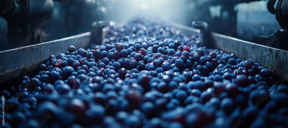 Fototapeta premium Grape Crushing for Wine Making