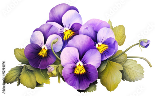 PNG Pansy flower purple plant.