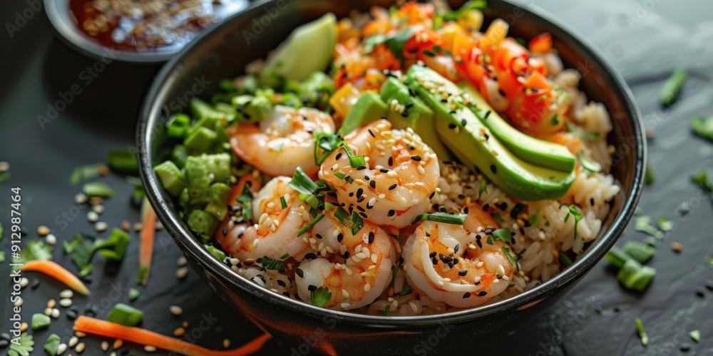 Shrimp and Avocado Rice Bowl Shrimp and Avocado Rice Bowl