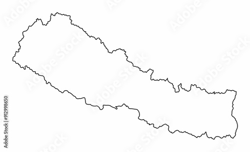 Nepal outline map