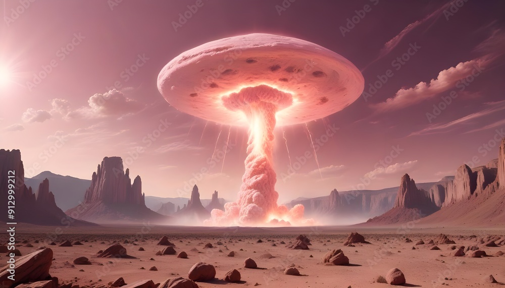 Outer space with alien planets and explosion Outer space with alien planets and explosion