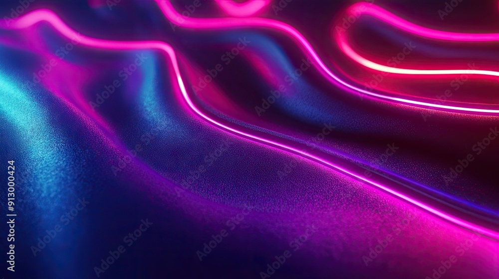 3D render of an abstract UV glowing shape with vibrant neon lines on a dynamic background. Ideal for futuristic design. 3D render of an abstract UV glowing shape with vibrant neon lines on a dynamic background. Ideal for futuristic design.