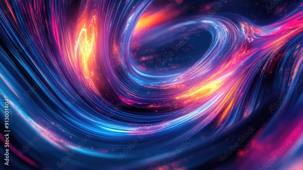 Abstract background with luminous, swirling patterns and vibrant colors, creating a sense of motion and visual interest Abstract background with luminous, swirling patterns and vibrant colors, creating a sense of motion and visual interest