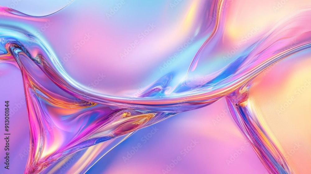 Abstract 3D gradient background with bright glass and fluid wave textures. Abstract 3D gradient background with bright glass and fluid wave textures.