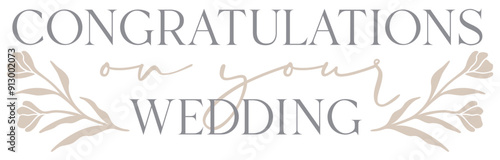 Congratulations On Your Wedding | Marriage Congrats | Newly Weds Vector Art | Wedding Rings