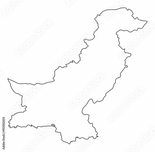 Pakistan outline map