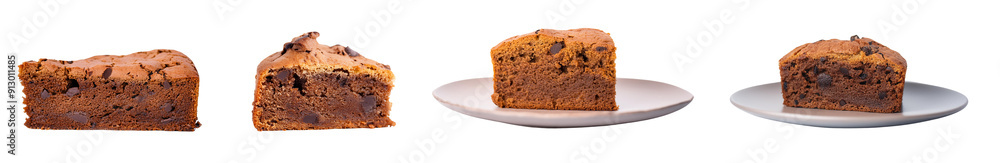 Deliciously moist fruitcake slices arranged on a plate, showcasing rich textures and inviting colors. Deliciously moist fruitcake slices arranged on a plate, showcasing rich textures and inviting colors.