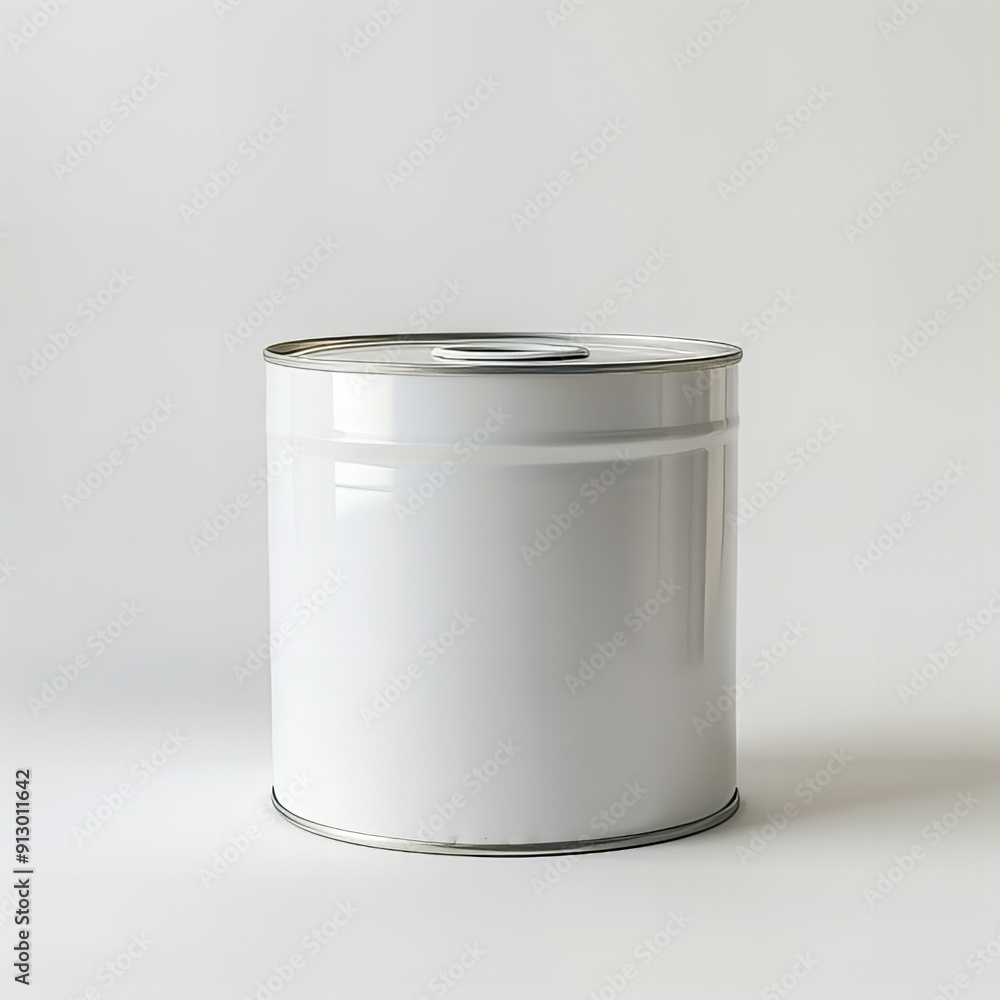 White Tin Can Isolated On White Background White Tin Can Isolated On White Background