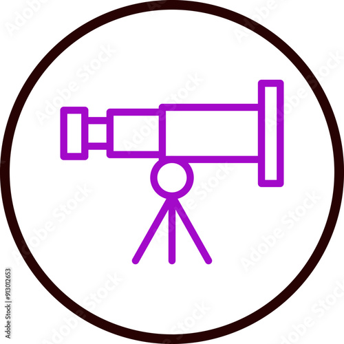 Astrophysics Vector Line Purple Circle Black