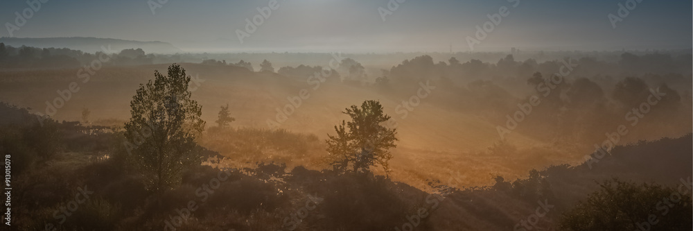 misty sunrise in Romanian countryside summer vibes misty sunrise in Romanian countryside summer vibes