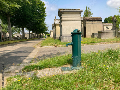 ROUEN, NORMANDY, FRANCE: Monumental Cemetery, North-East of the town-centre, on hill, with elevated views on the city photo