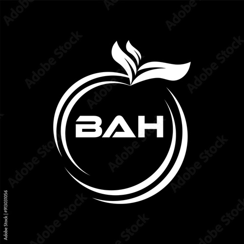 BAH letter logo Design. BAH Simple and modern monogram logo. Abstract Alphabet vector Design.