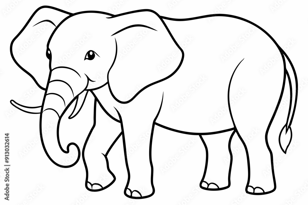 elephant line art vector illustration elephant line art vector illustration