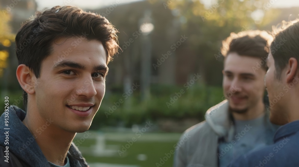 Fototapeta premium Group of Young Men Standing Together