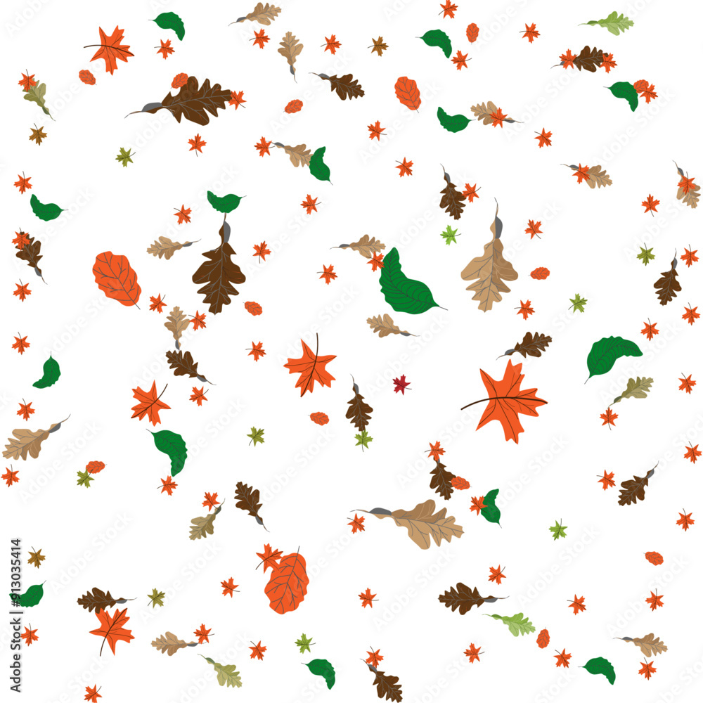 Fototapeta premium many autumn multi-colored leaves